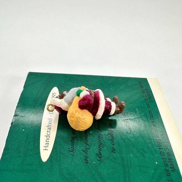 Hallmark Keepsake Joyful Black Santa 1995 Miniature Christmas Ornament - Picture 6 of 11